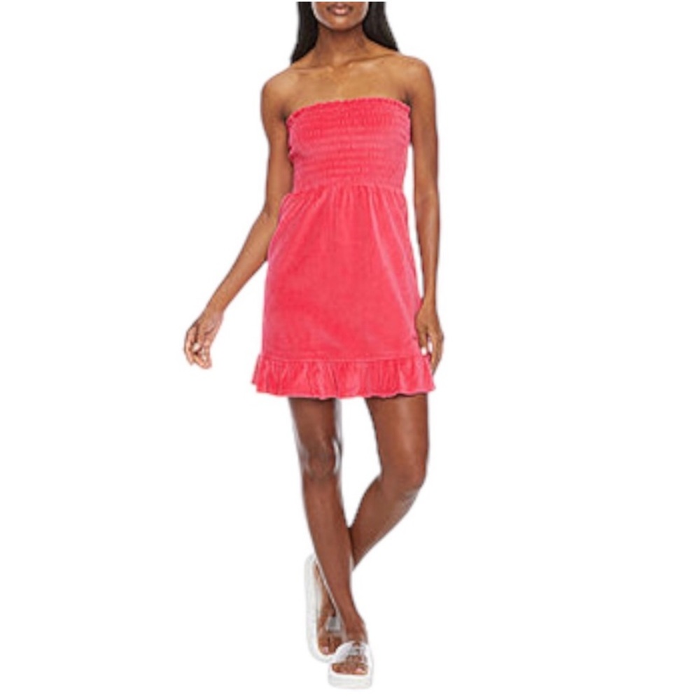 Juicy Couture valore watermelon pink strapless dress